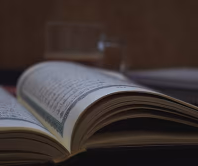 Open Quran used for memorization practice